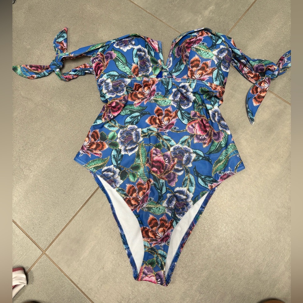 ASOS Blue Floral One Piece